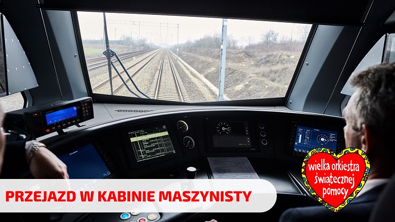 Aukcja WOŚP - przejazd w kabinie maszynisty
