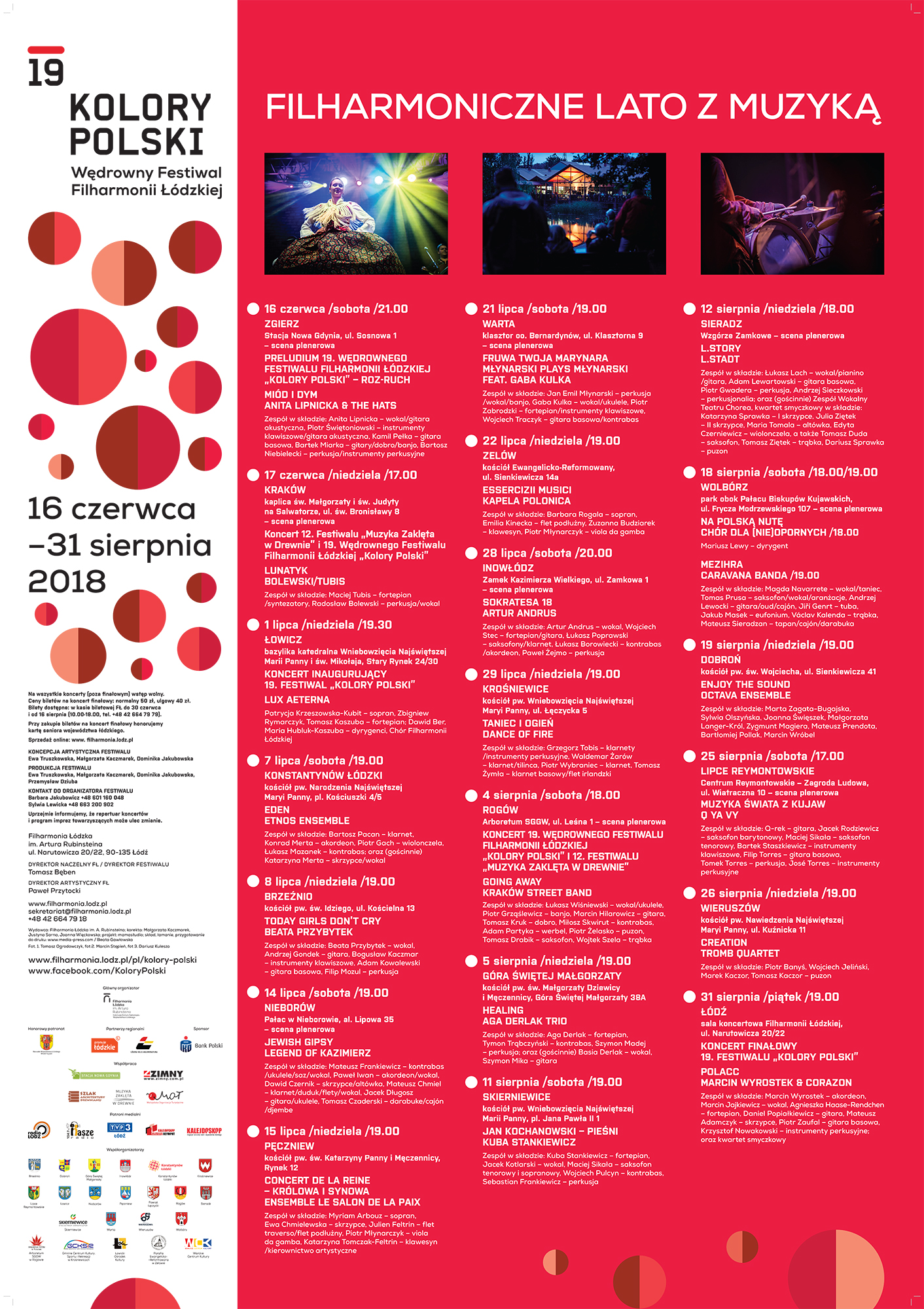 Plakat informacyjny Festiwalu Kolory Polski