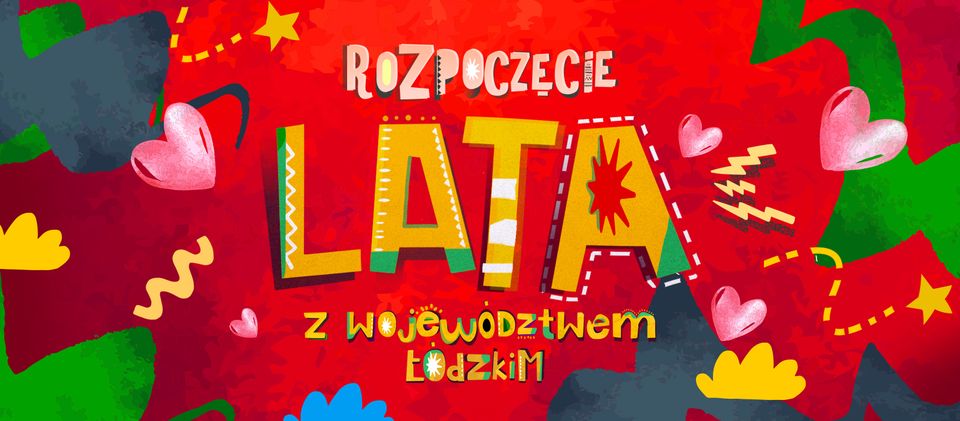 Logo wydarzenia "Rozpoczęcie lata z województwem łódzkim".