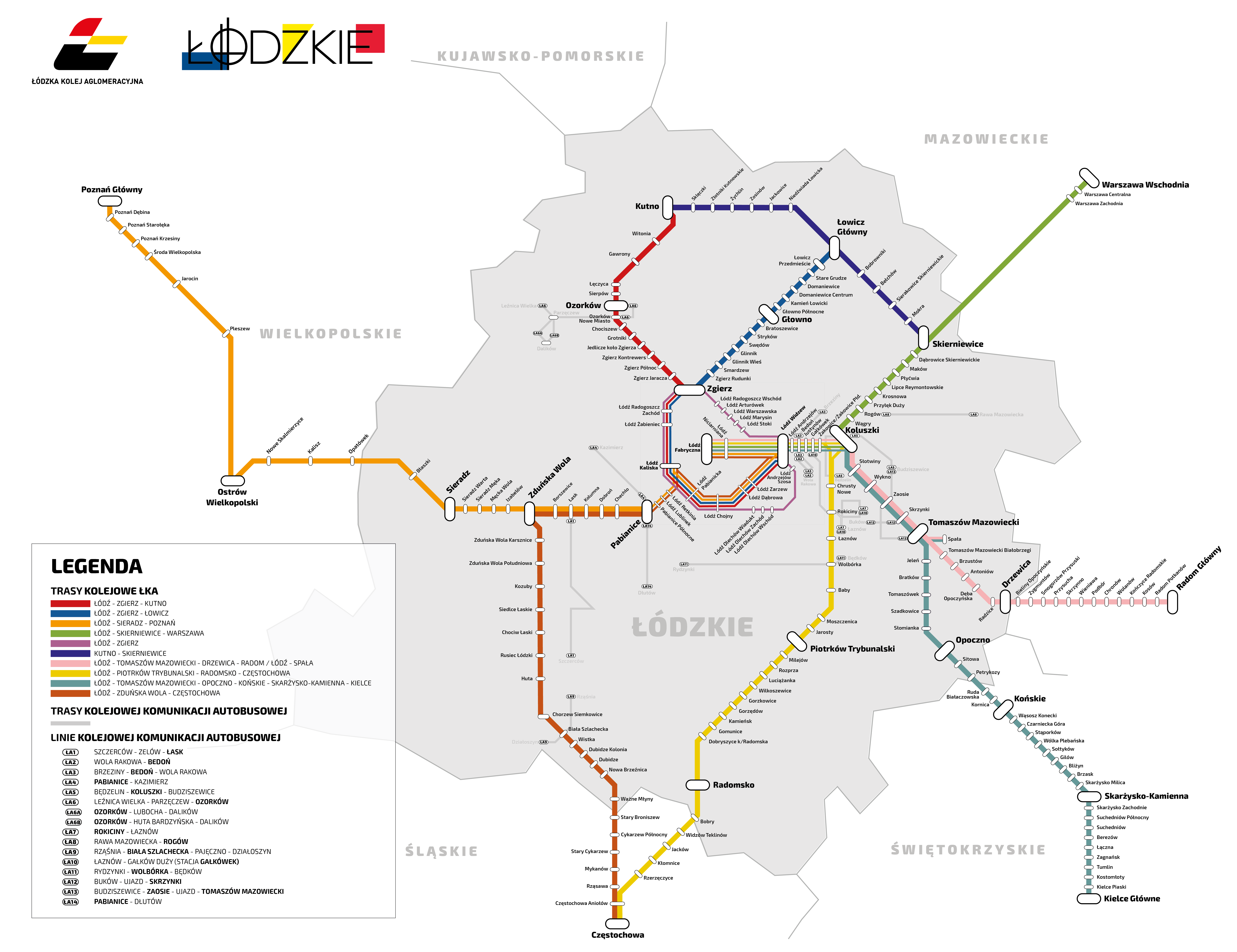 siatka połączeń ŁKA