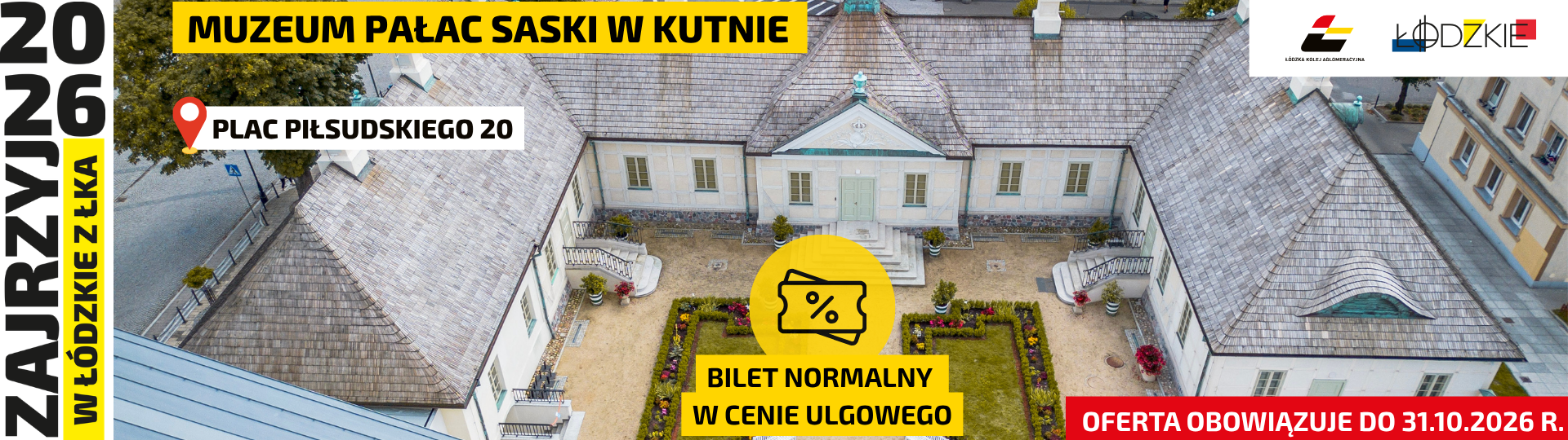 Obrazek przedstawia ofertę Zajrzyj w Łódzkie - Muzeum Pałac Saski w Kutnie