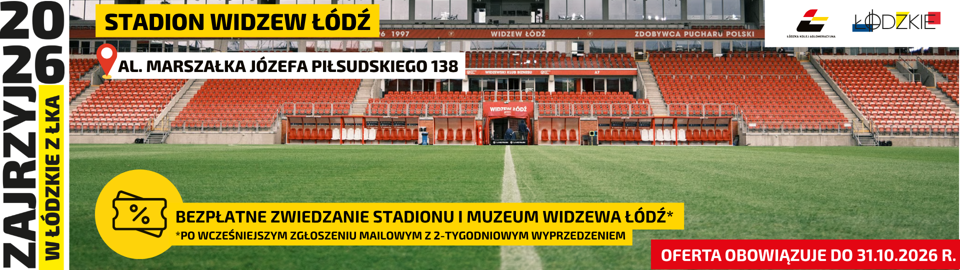 Obrazek przedstawia ofertę Zajrzyj w Łódzkie - Stadion Widzew Łódź