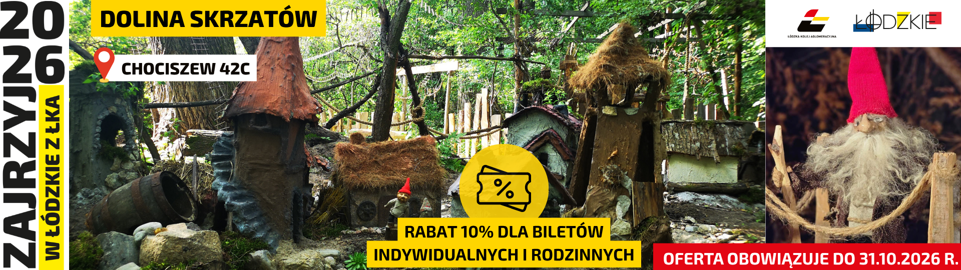 Obrazek przedstawia ofertę Zajrzyj w Łódzkie - Dolina Skrzatów