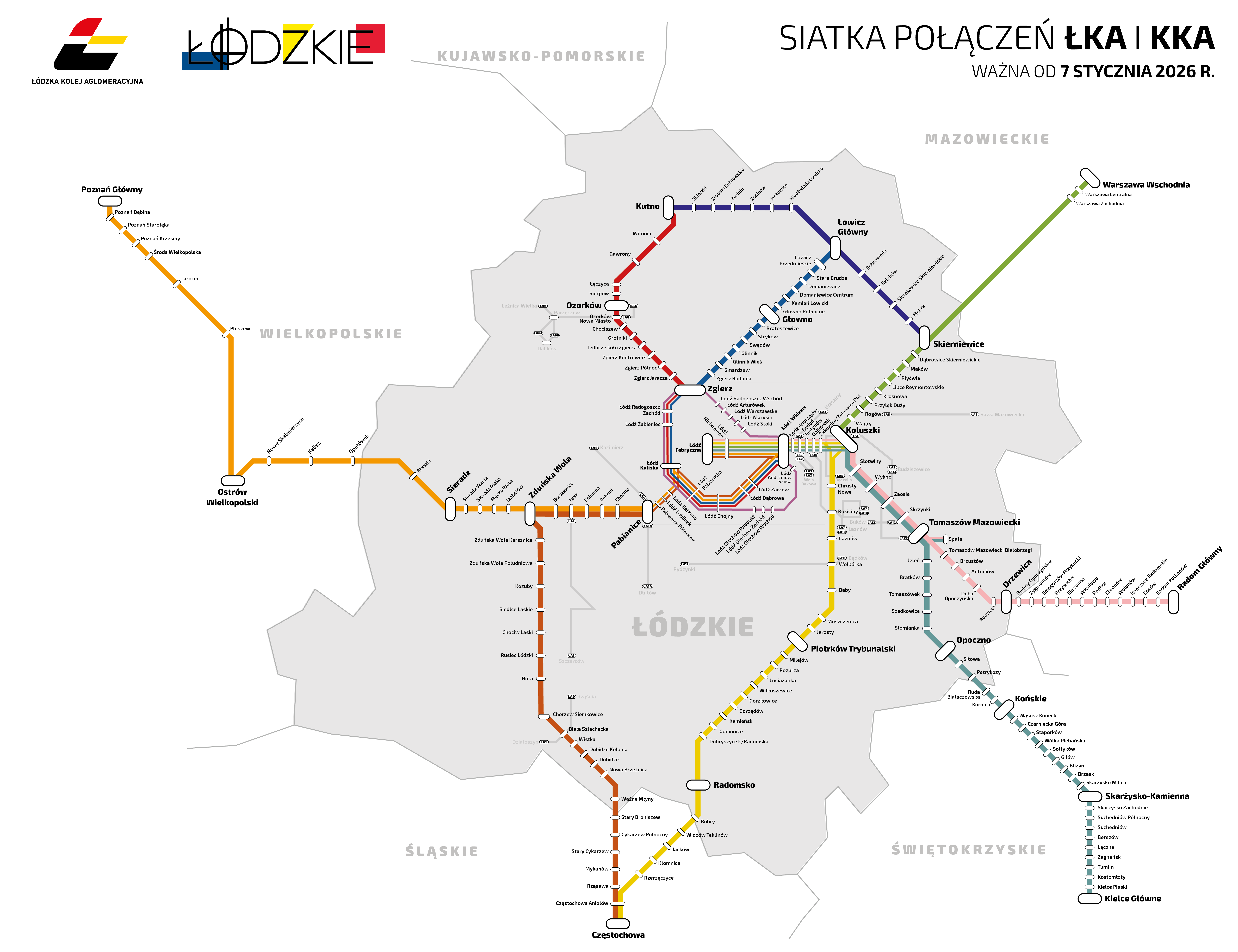 Siatka połączeń ŁKA + KKA